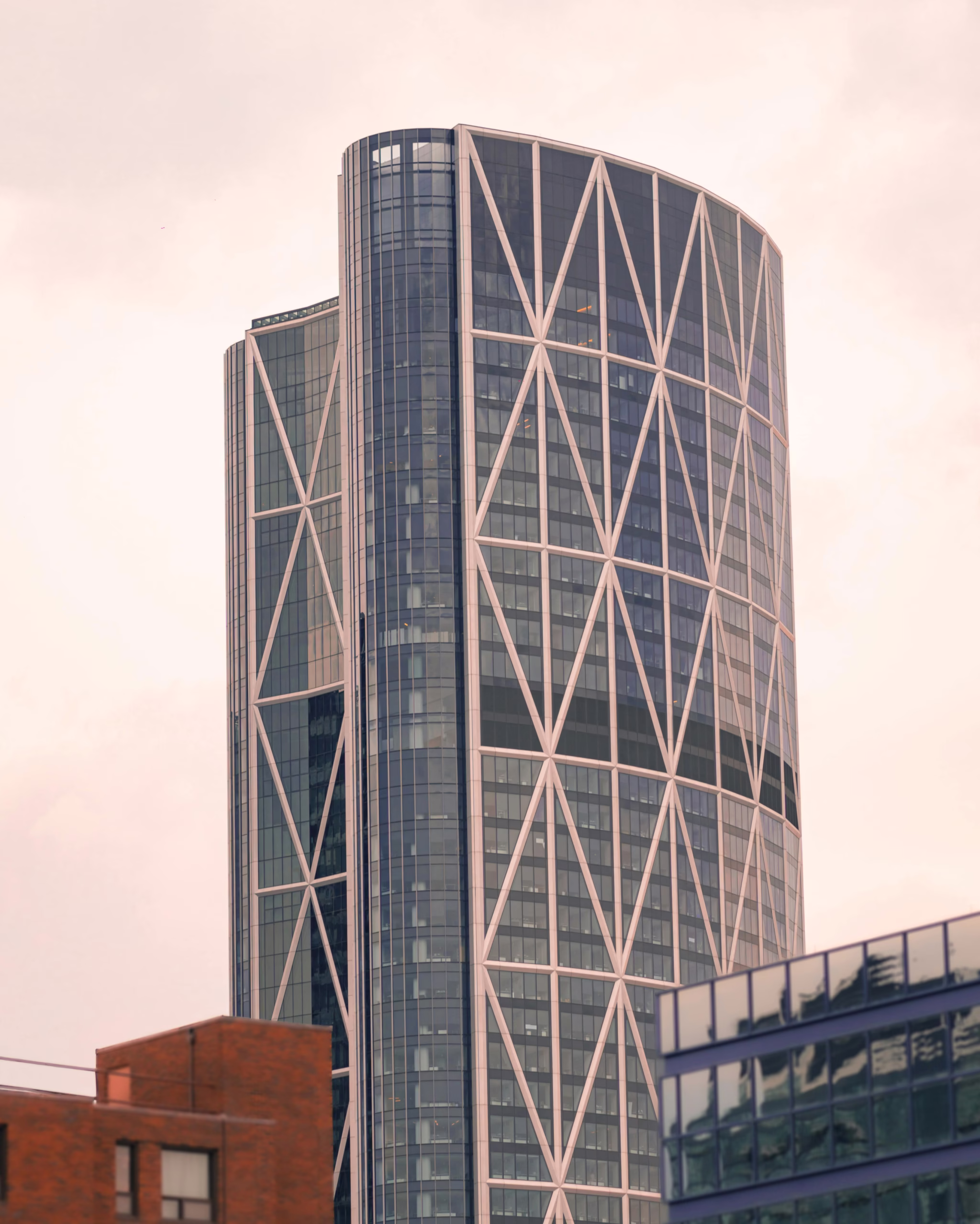 View of The Bow building in Calgary, a modern architectural landmark.