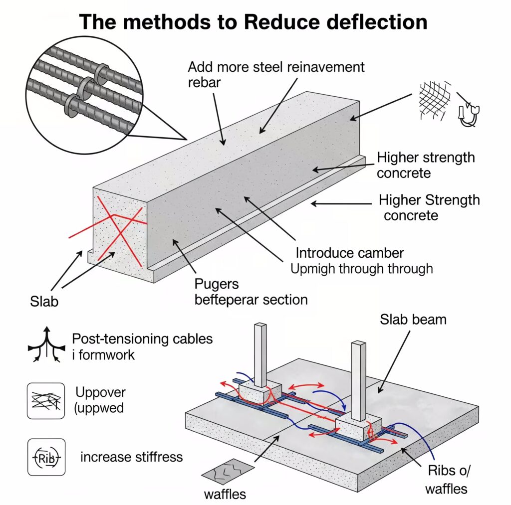 Reduce Deflection of Reinforced Concrete Beams and Slabs