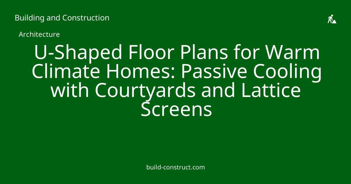 U-Shaped Floor Plans for Warm Climate Homes: Passive Cooling with ...