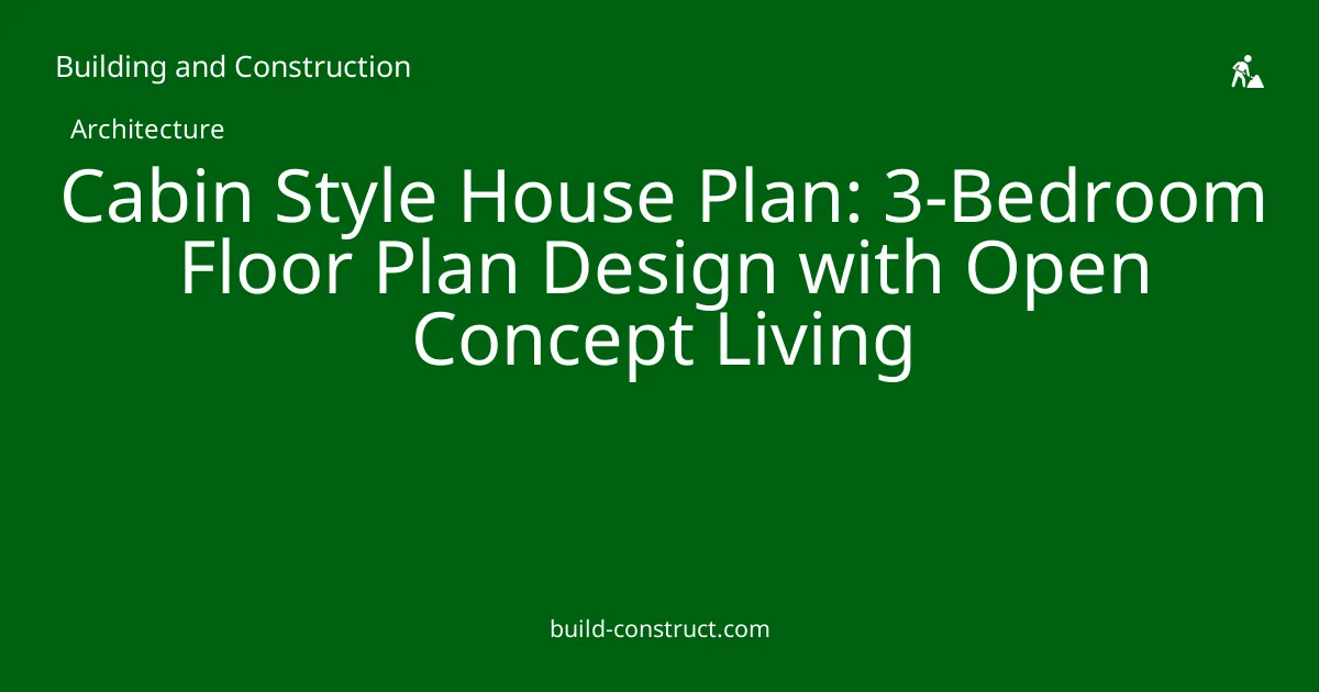 Cabin Style House Plan: 3-Bedroom Floor Plan Design with Open Concept ...